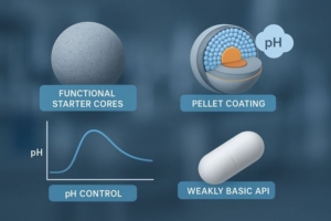 tartaric acid starter core for extended release formulations